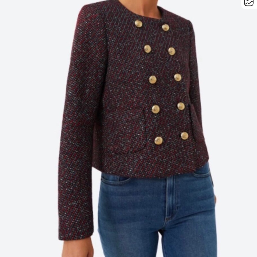 NWT Tuckernuck Red and Blue Tweed Marais Jacket/Blazer